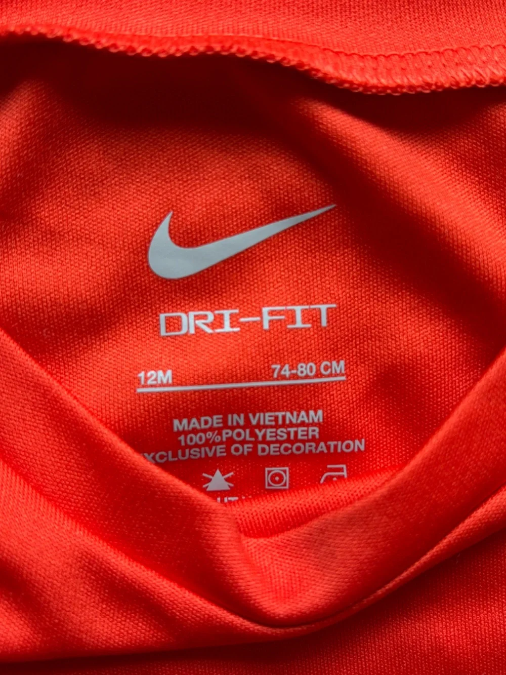 Baby Girl 12m Nike Red Dri-FIT Athletic set with White Swoosh - Picture 2 of 2